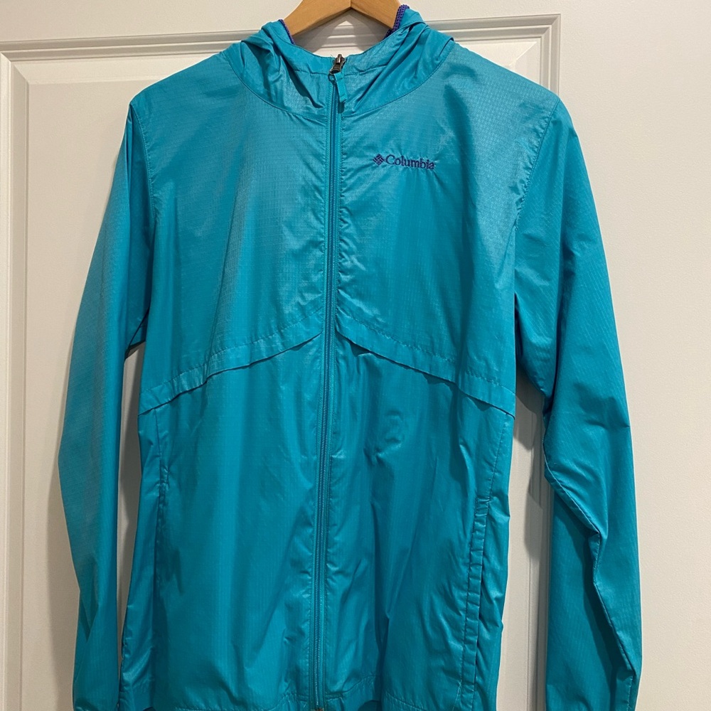 COLUMBIA Teal windbreaker